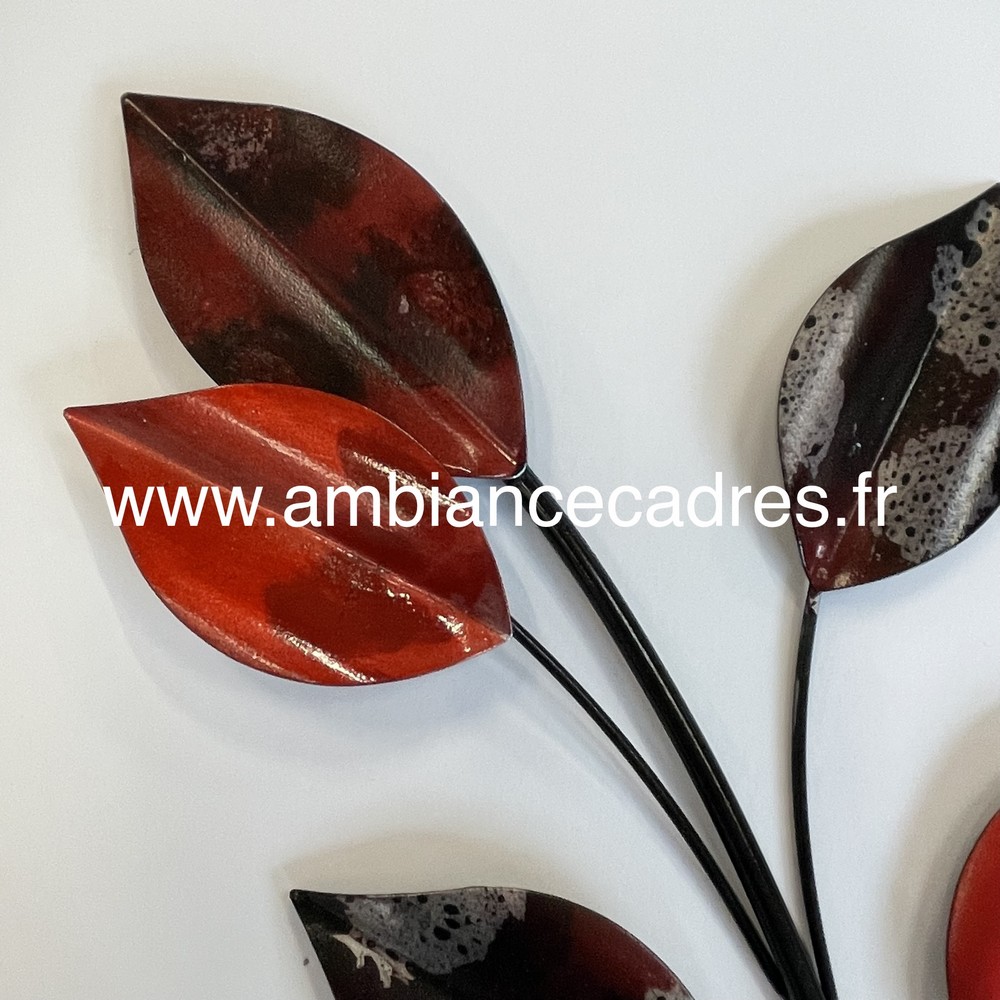 Gros Plan Décoration Métal Branche Rouge