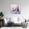peinture originale bateaux voiles acidulees