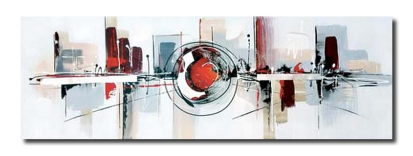 déco rouge abstrait salon
