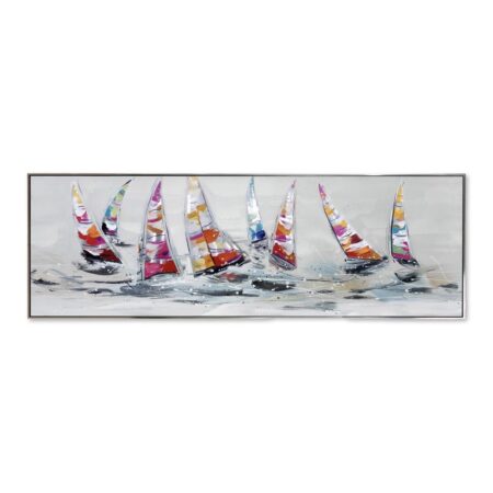 toile bateaux moderne multicolore