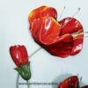 decoration murale coquelicot rouge