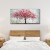 toile arbre colore encadrement noir doré
