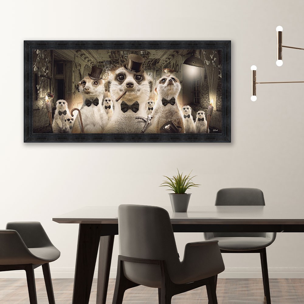 tableau_suricates_sylvain_binet_famille_opera_nimes tableau suricates sylvain binet