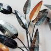 deco metal arbre noir argent dore