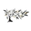 deco metal arbre noir argent