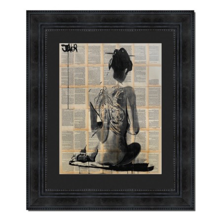 tableau de loui jover femme au tatouage