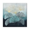 toile feuilles de ginkgo bleues