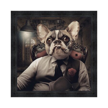 cadre chien cigare costume fauteuil sylvain binet