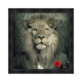 cadre lion costume rouge cigare