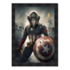 Tableau Singe Captain America de Sylvain Binet