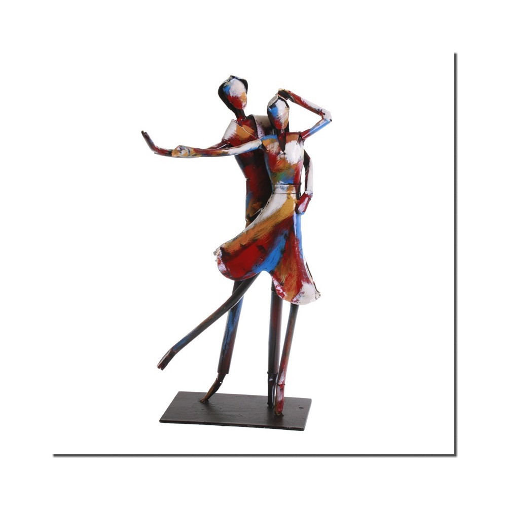 decoration couple danseurs en metal