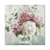 Tableau Bouquet Hortensias Blancs Roses