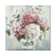 Tableau Bouquet Hortensias Blancs Roses
