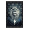 cadre lion fashion fleur bleu cigare sylvain binet