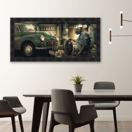 tableau sylvain binet vintage garage