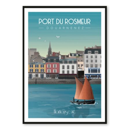 Affiche Douarnenez Port du Rosmeur Hortense