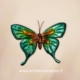 Papillon Turquoise en Métal