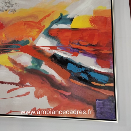 Tableau Abstrait Couleurs Chaudes Vives