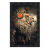 cadre lion casque musique king cigare sylvain binet