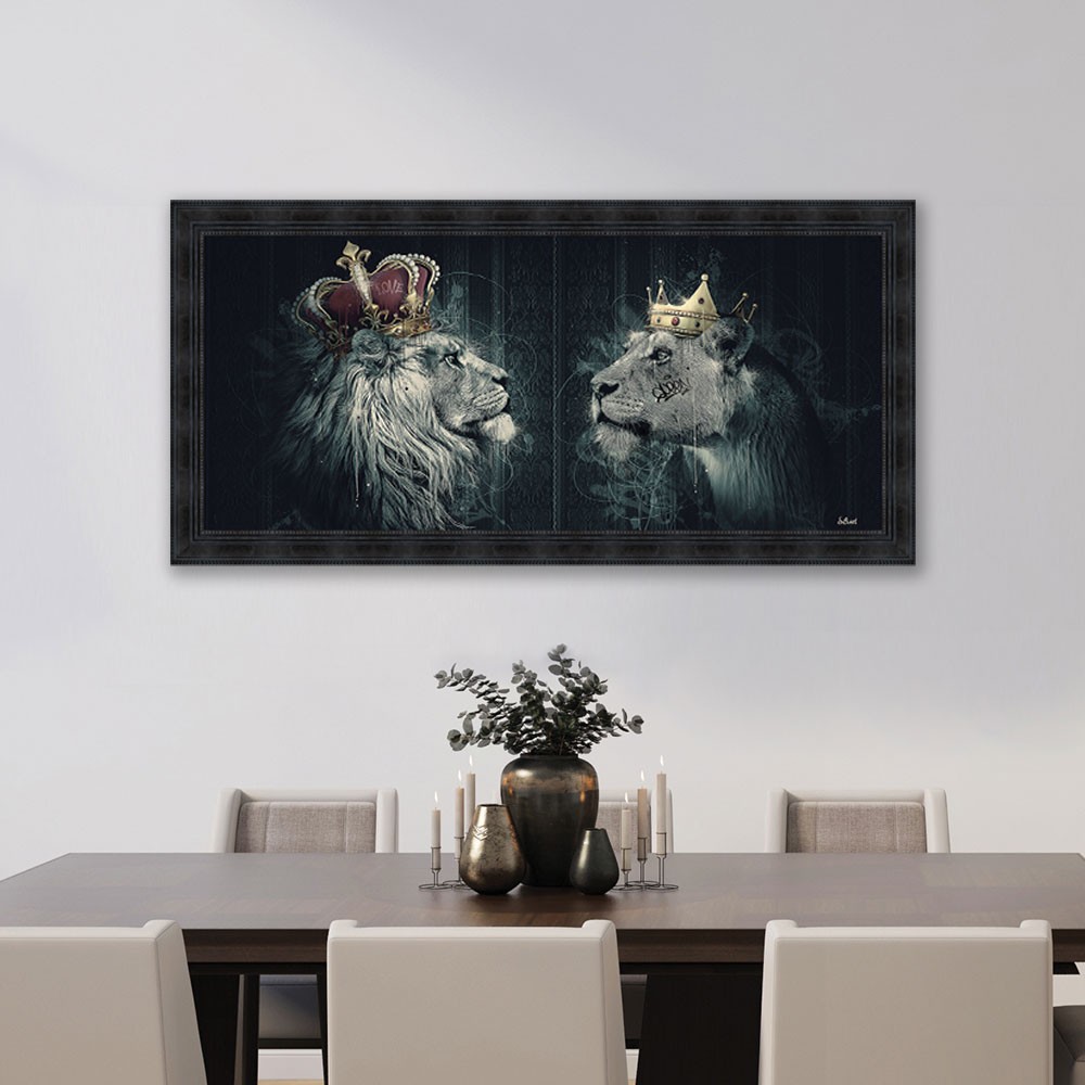 tableau sylvain binet lions couronnes