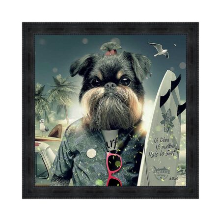 cadre chien surfeur lunette rose sylvain binet