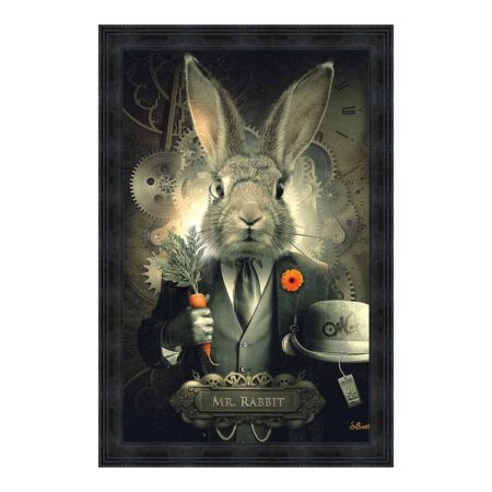 cadre sylvain binet lapin carotte engrenages mr rabbit