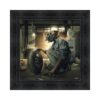 tableau chien garagiste vintage sylvain binet