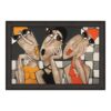 Tableau Les Baigneuses Jaune Noire Orange