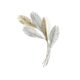 Déco Métal Feuilles Blanc et Or