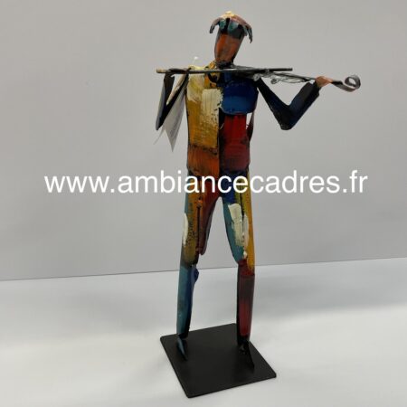 Sculpture Métal Violoniste à Poser