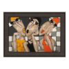Tableau Gonnin Femmes Maillots De Bain Jaune Noir Orange