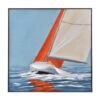 Toile Bateau Voiles Orange et Blanches