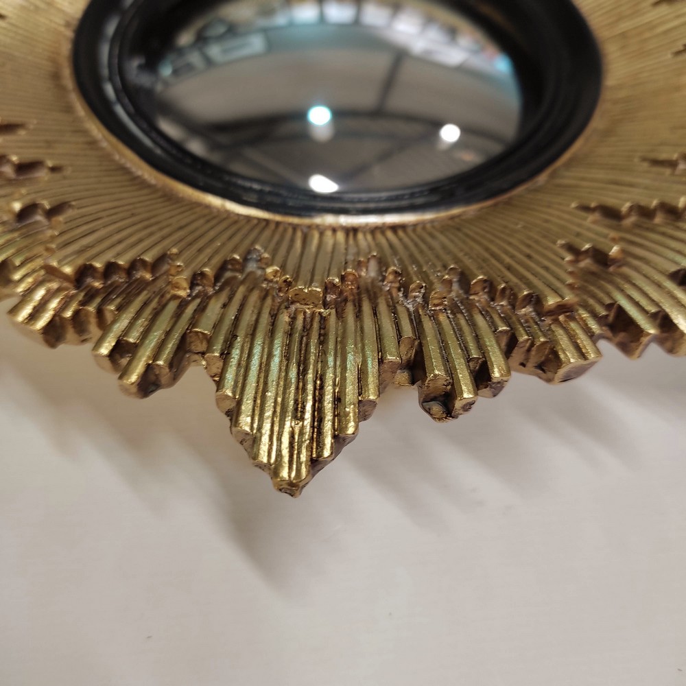 Miroir Léonie Soleil de Sorcière Noir Doré Emdé