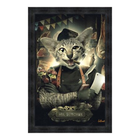 cadre sylvain binet mr butcher chat boucherie