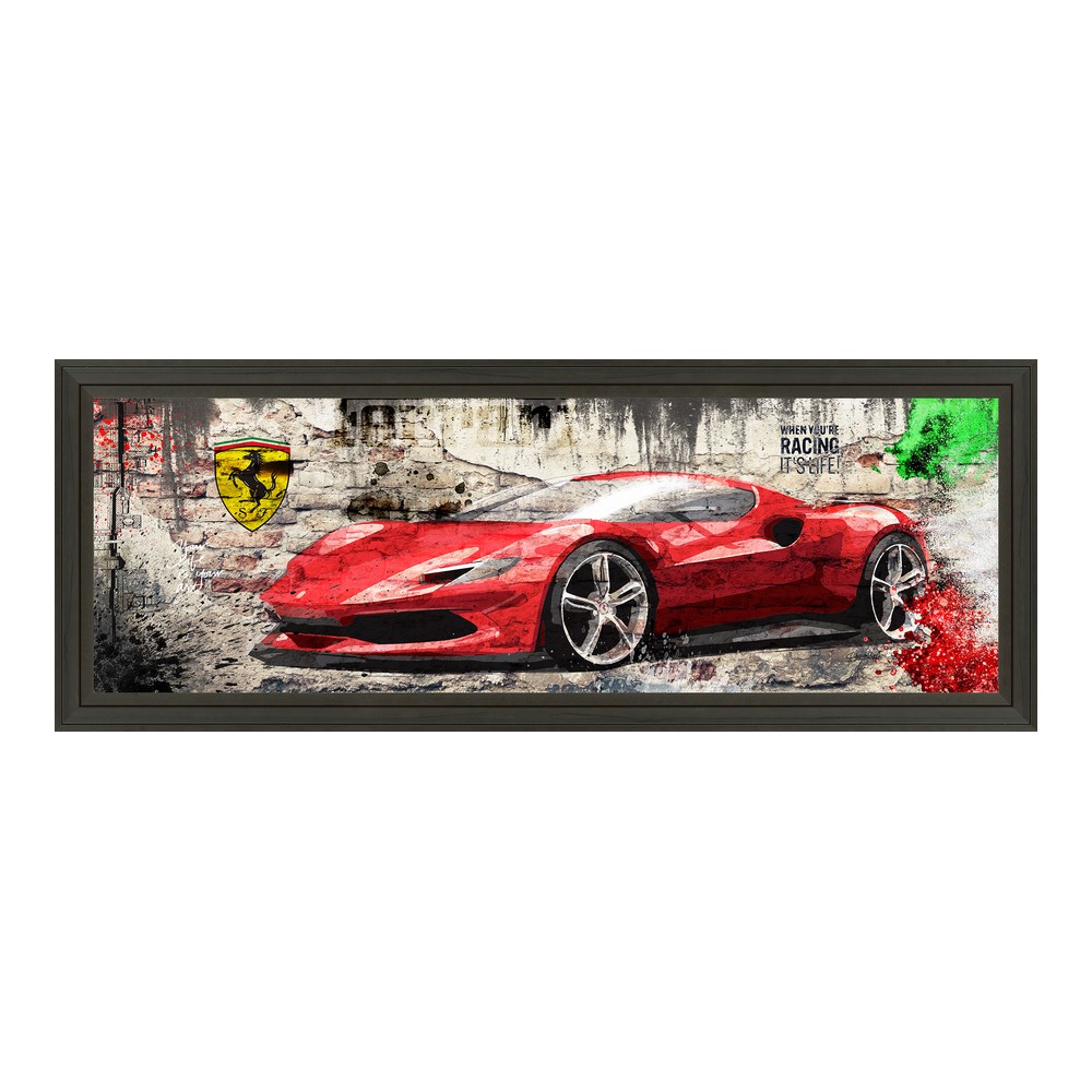 Meaosy Grand cadre photo rouge voiture de sport de luxe Ferrari peinture  sur toile décoration murale pour salon décoration d'intérieur - 30 x 40 x  60 x 80 cm : : Maison