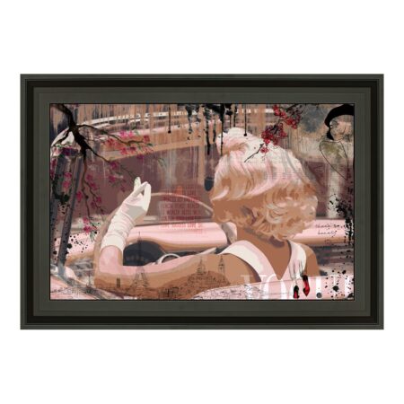 Cadre Marilyn au Volant Arbre Fleuris Rubix 71x101cm