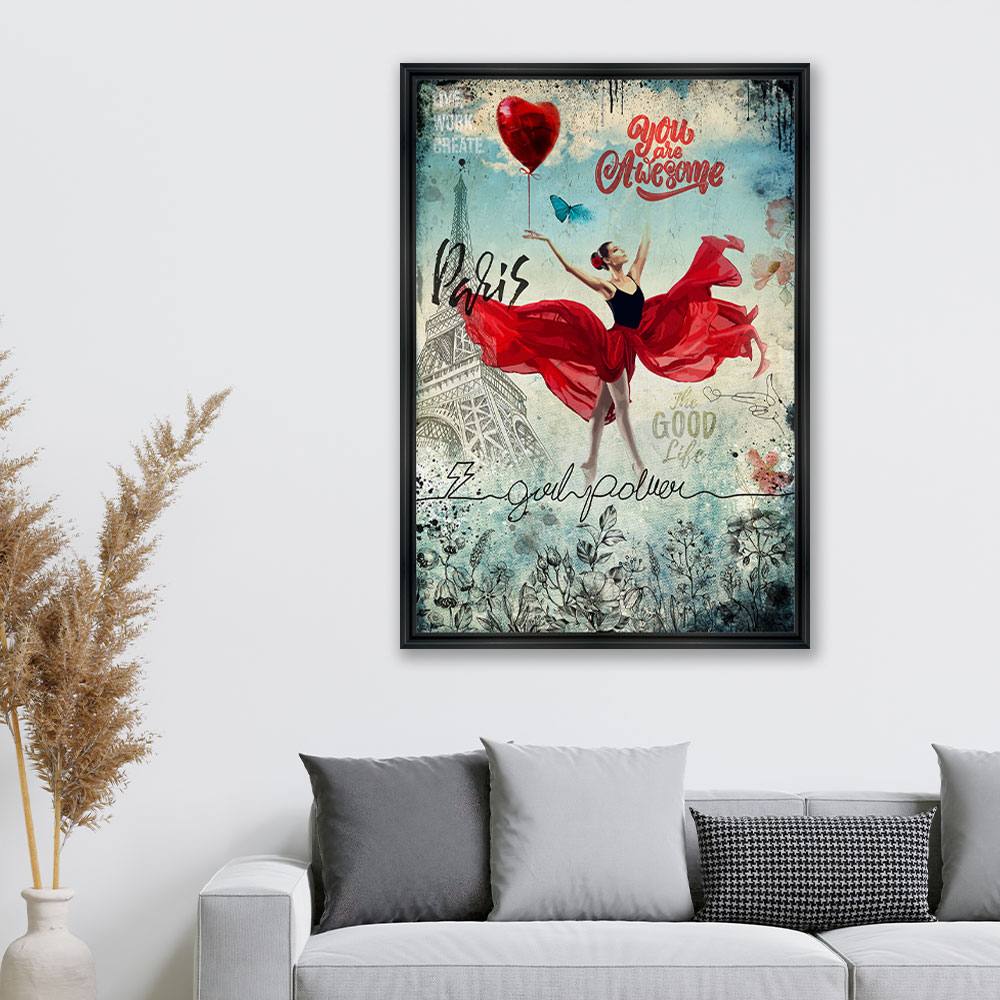 cadre_rubix_girlpower_paris_deco_maison_fille_funambule_coeur_rouge_brest Cadre Rubix Girlpower Paris