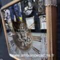 Horloge Carré Miroir Rétro