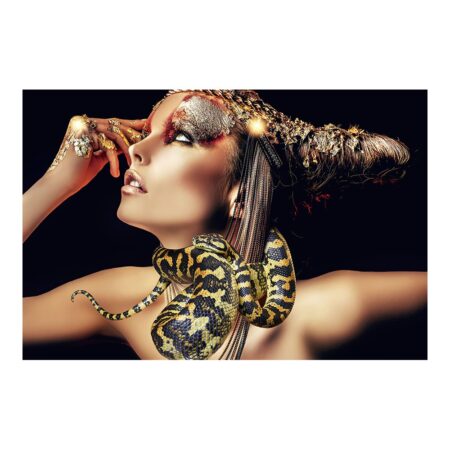 Cadre Plexiglass Femme avec Serpent 150x100cm