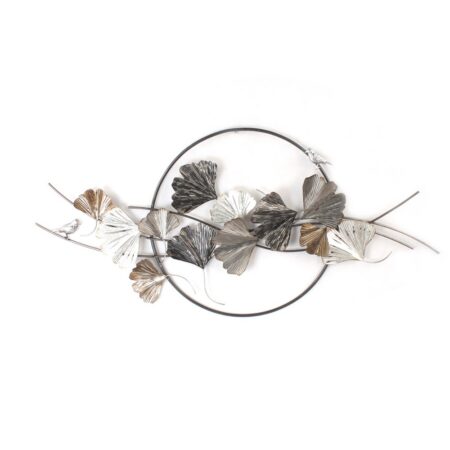 Déco Métal Feuilles Ginkgo