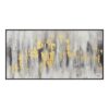Peinture Abstraite Noir et Or 72.5x142.5cm