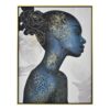 Tableau Femme Peau Bleu Or 62.5x82.5cm