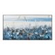 Toile Fleurs Bleu Panoramique 72.5x142.5cm