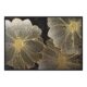 Toile Fleurs Noir Doré Encadrée 82.5x122.5cm