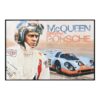 Toile Mc Queen Drives Porsche Encadrée 82.5x122.5cm