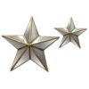 Décoration Lot 2 Etoiles Miroir Murale