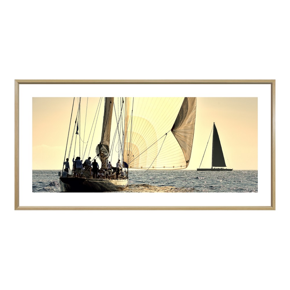 Photo Voiliers au Coucher de Soleil 52x102cm