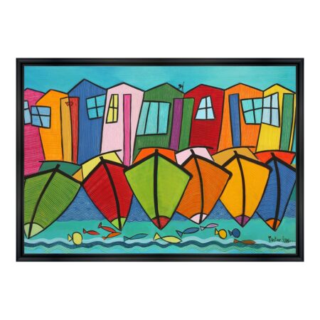 Cadre bassin turquoise martine gonnin colorées