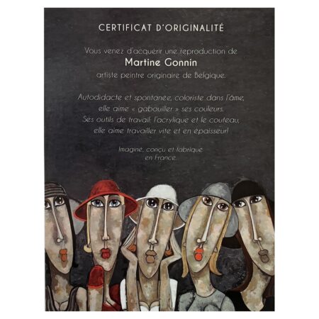 certificat d'originalité martine gonnin