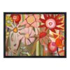 Tableau Fleurs Rouges Rose Marron Martine Gonnin
